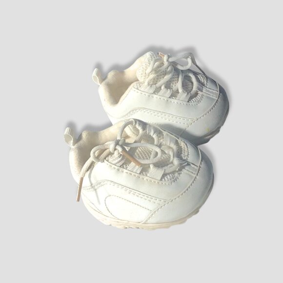 Vintage Build-A-Bear Collectible Sneakers Faux Leather Lace-Up Rubber White OS - Picture 2 of 9